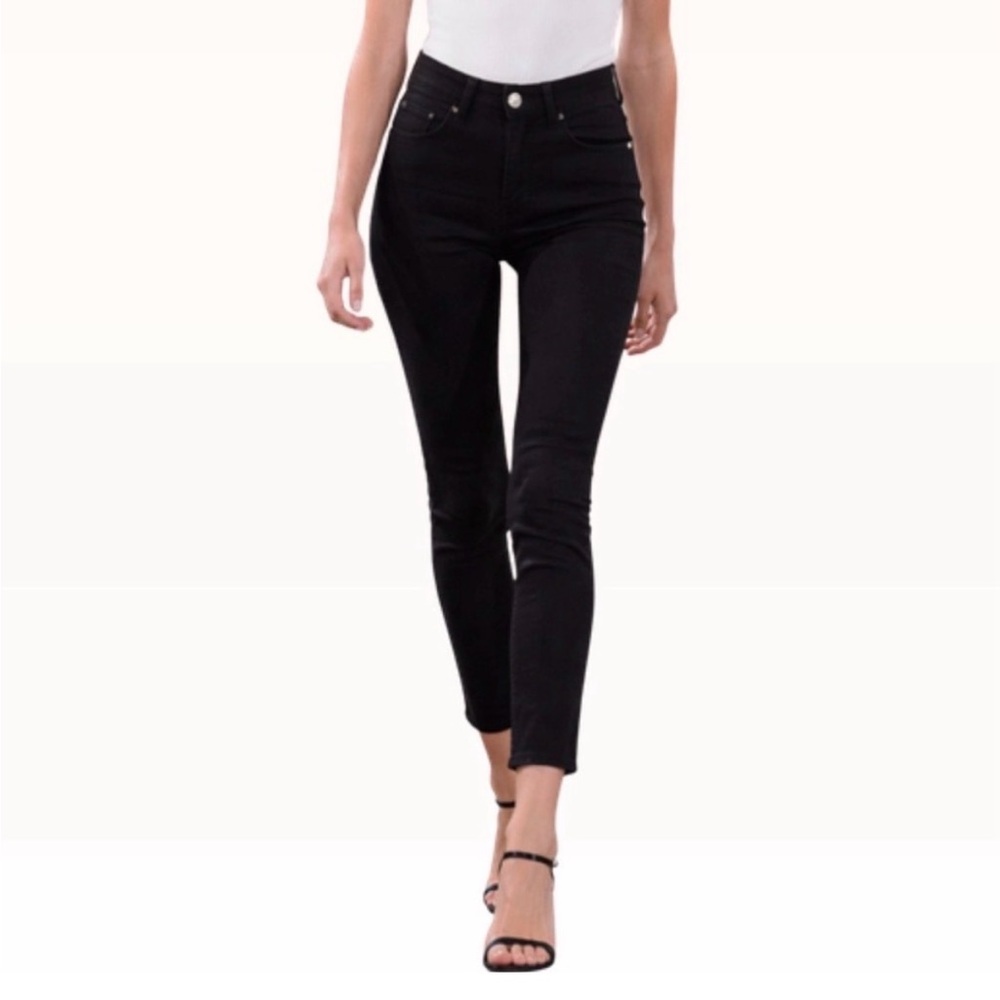 Current/Elliott Black “The Stiletto” Skinny Jeans Mid Rise Size 24